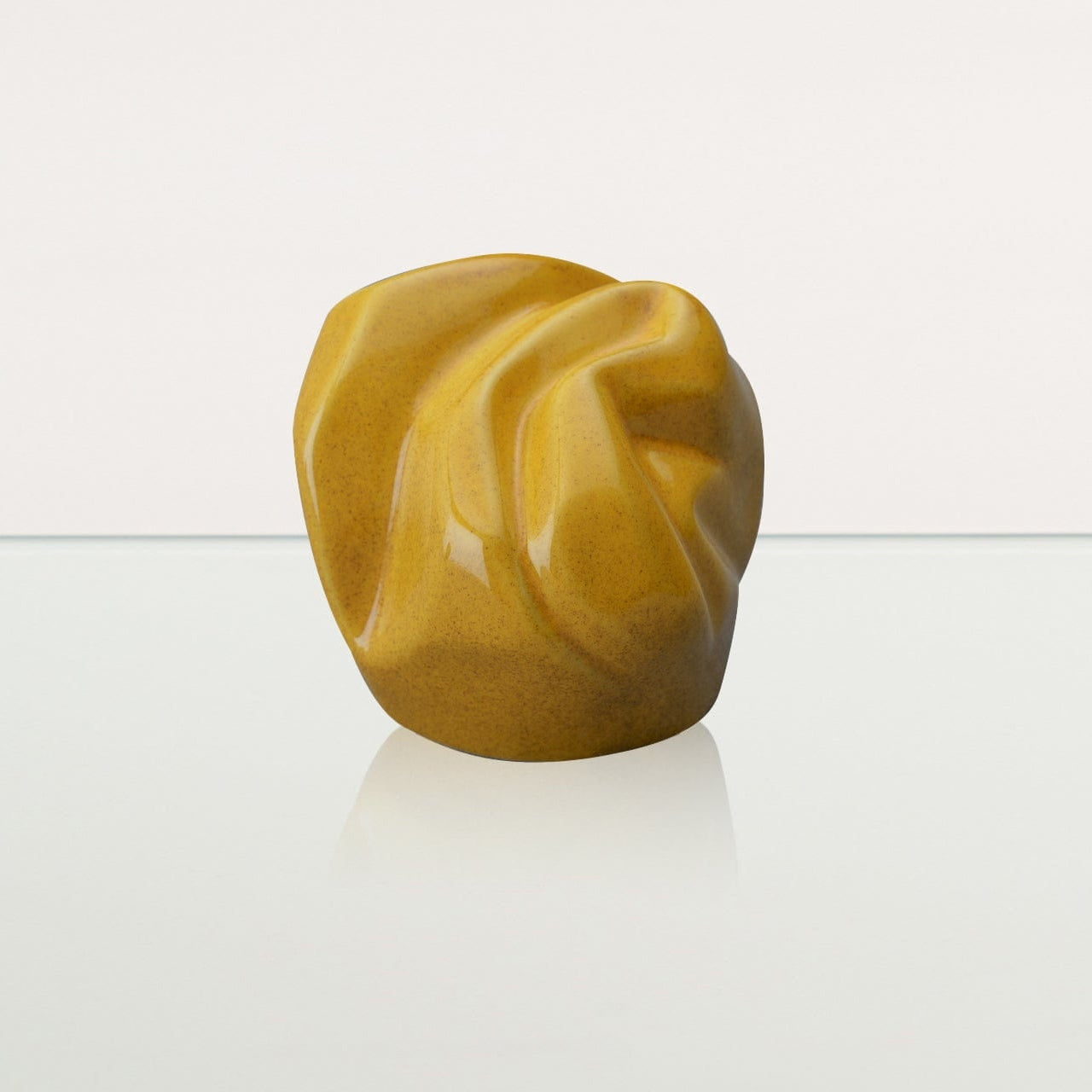 Precious Small Urn for Ashes in Amber Yellow