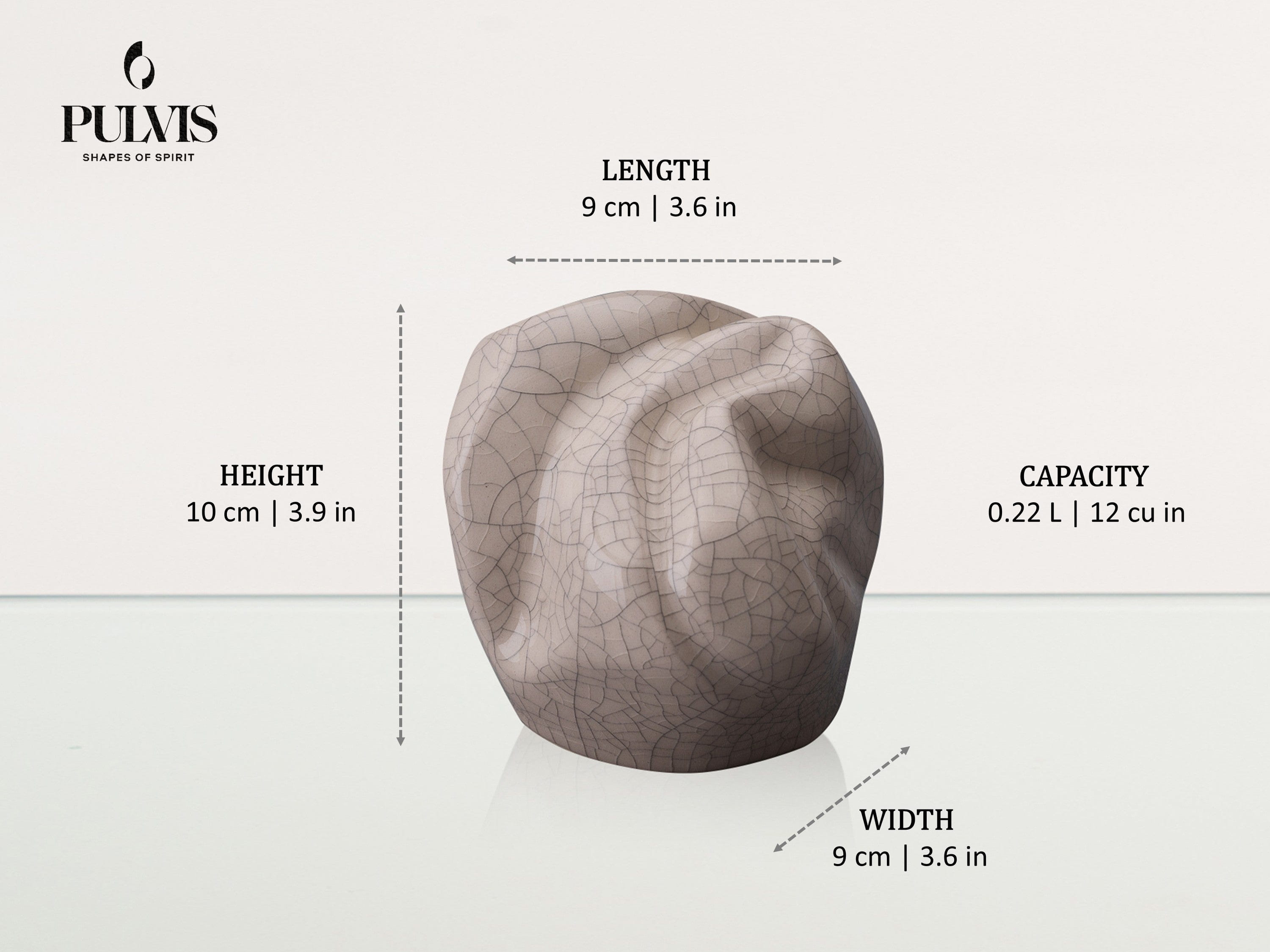 Precious Small Urn for Ashes in Amber Yellow