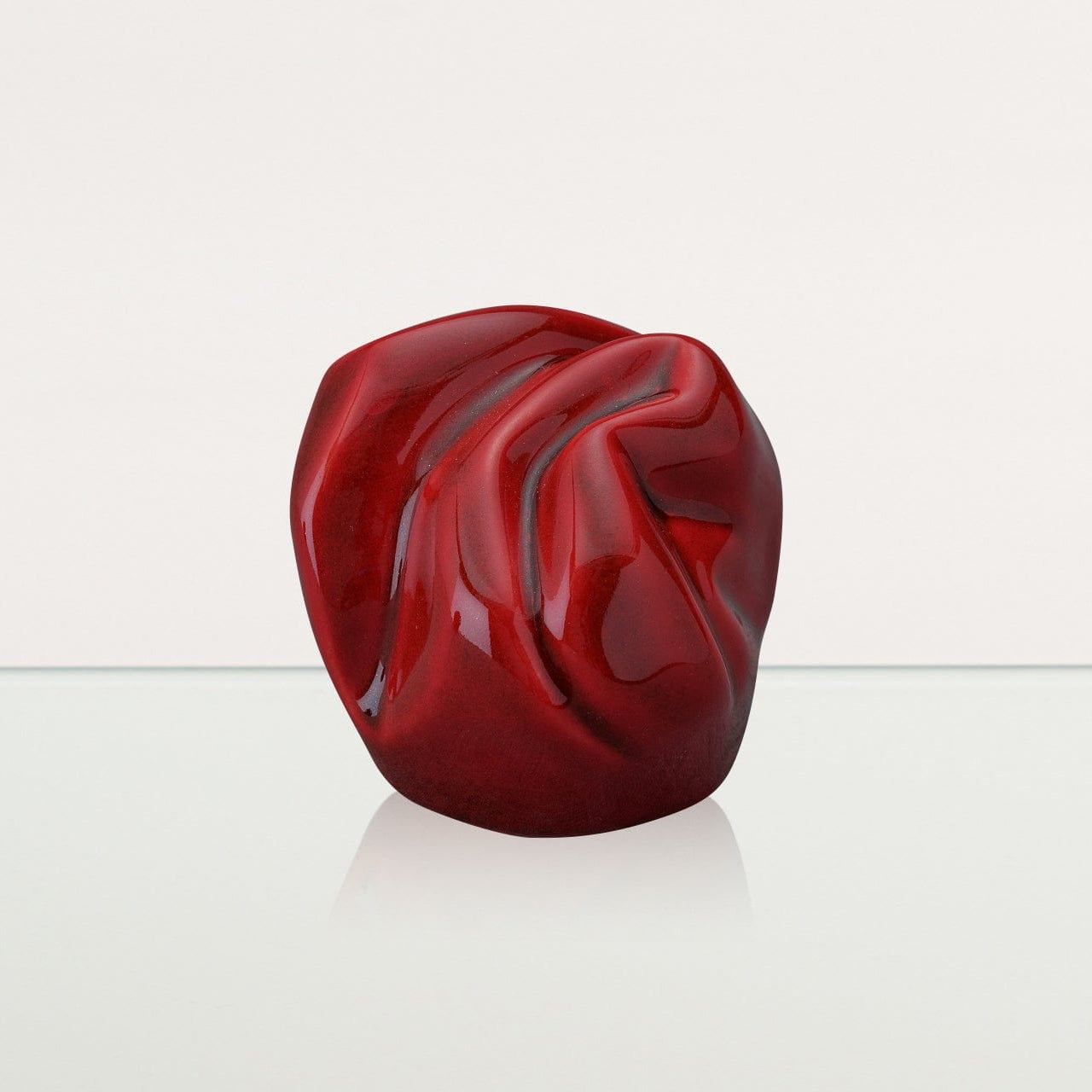 Precious Small Urn for Ashes in Red