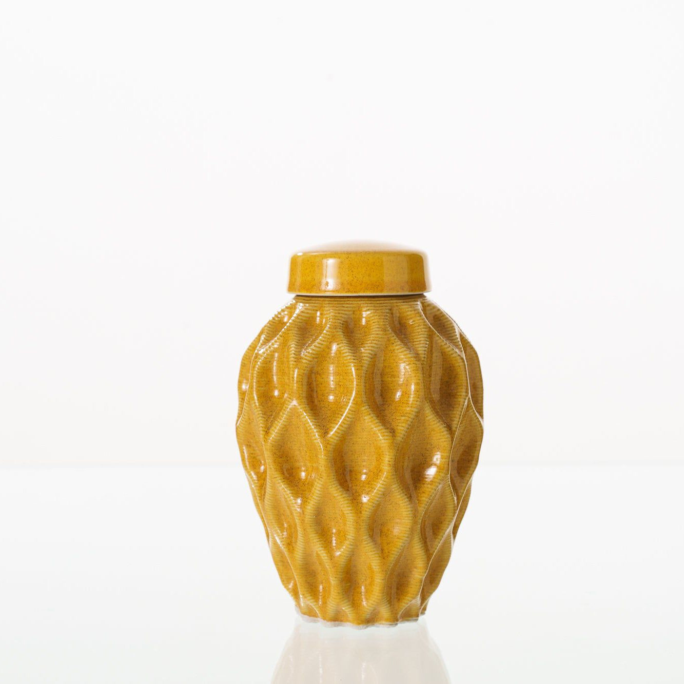 Echo Keepsake Urn for Ashes in Amber Yellow
