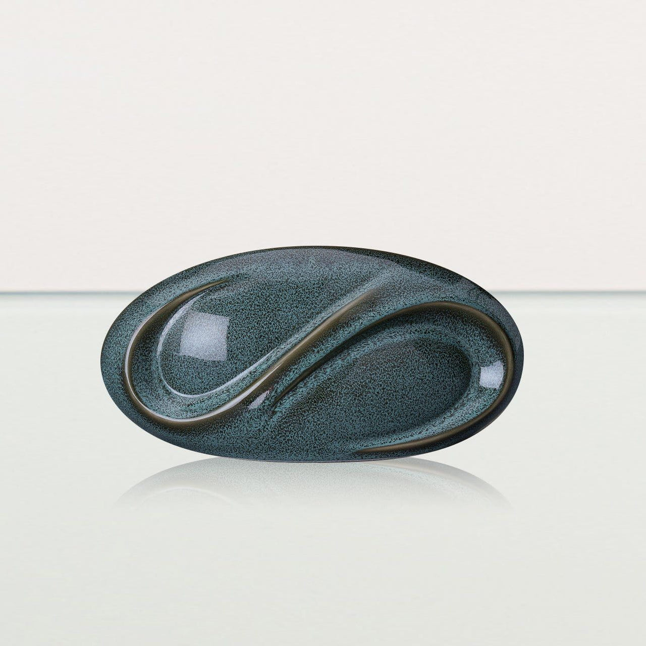 Infinity Small Urn for Ashes in Oily Green