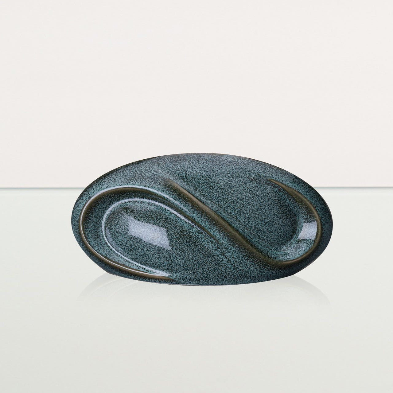 Infinity Small Urn for Ashes in Oily Green