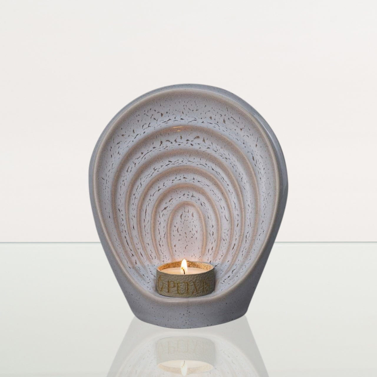 Guardian Angel Small Urn for Ashes in Beige Grey