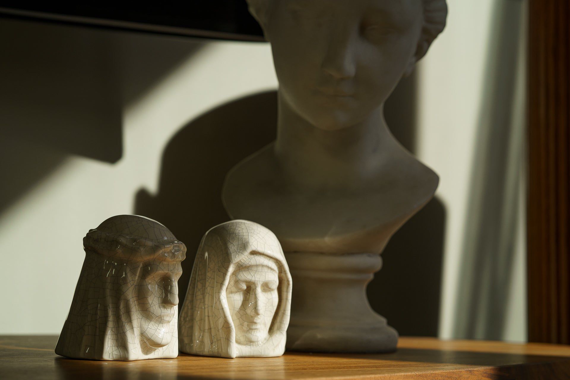 The Christ Mini Urn for Ashes in Crackle Glaze