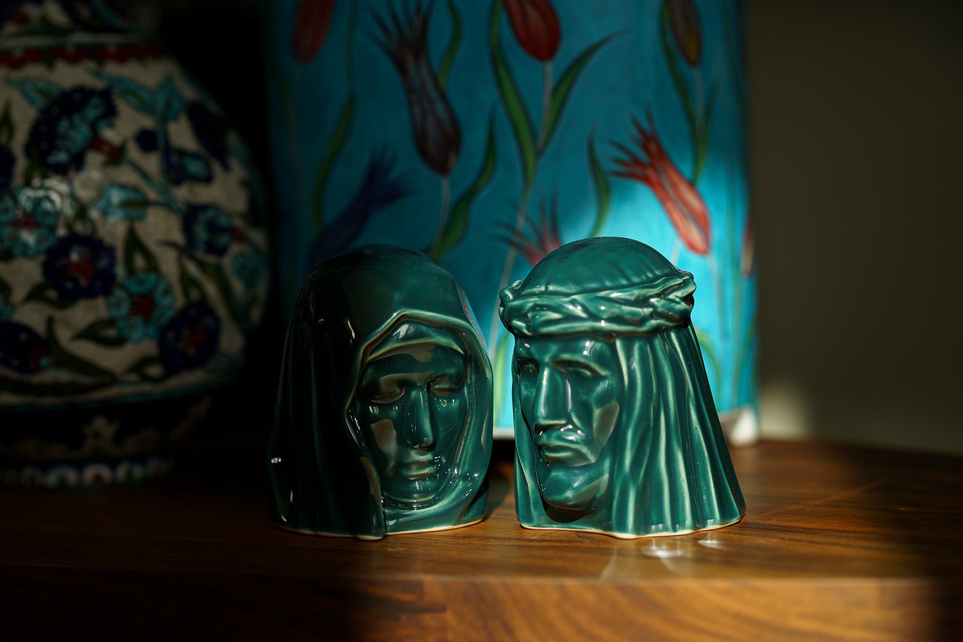The Christ Mini Urn for Ashes in Oxide Green