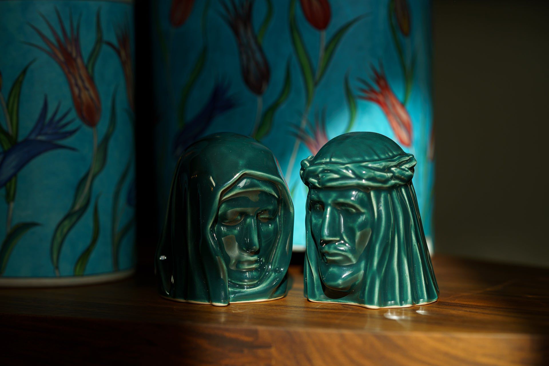 The Christ Mini Urn for Ashes in Oxide Green