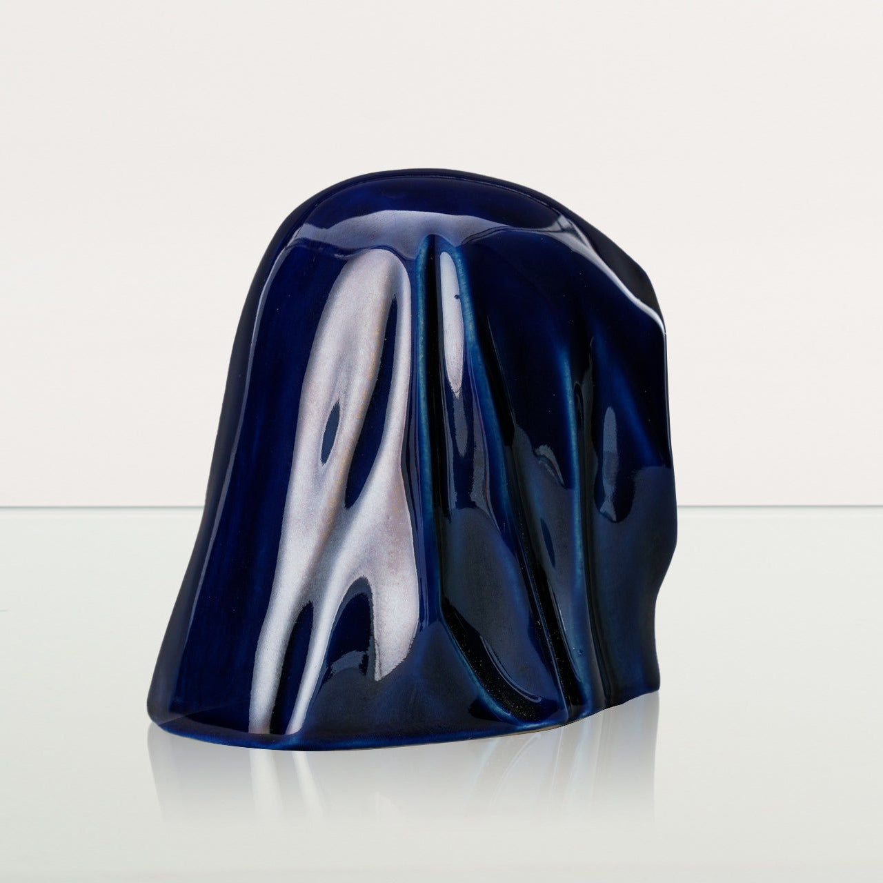 The Holy Mother Mini Urn for Ashes in Metallic Blue