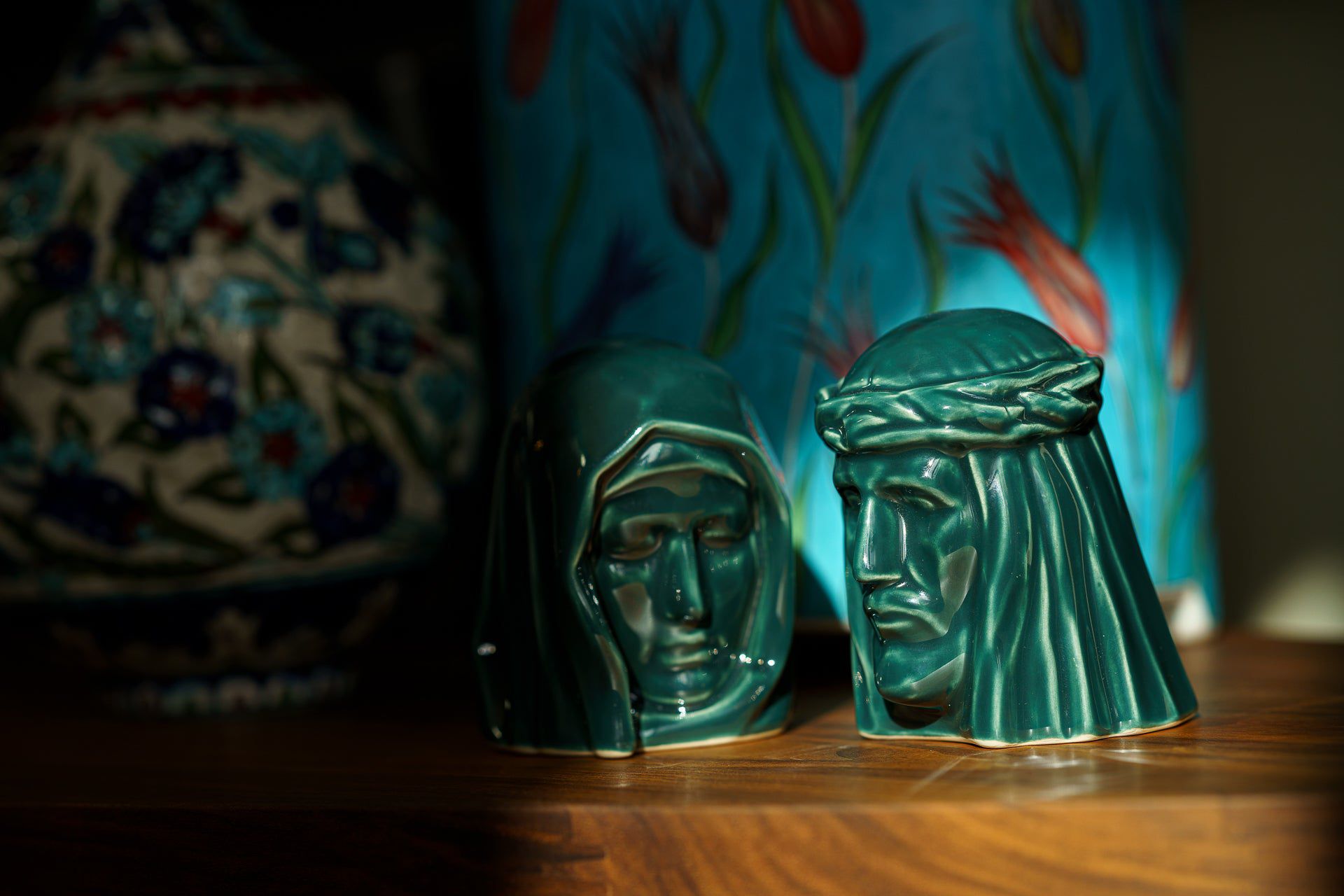 The Holy Mother Mini Urn for Ashes in Oxide Green