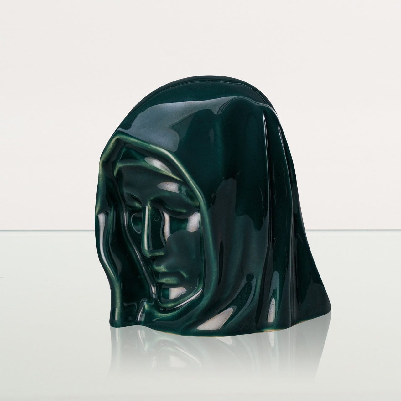 The Holy Mother Mini Urn for Ashes in Oxide Green
