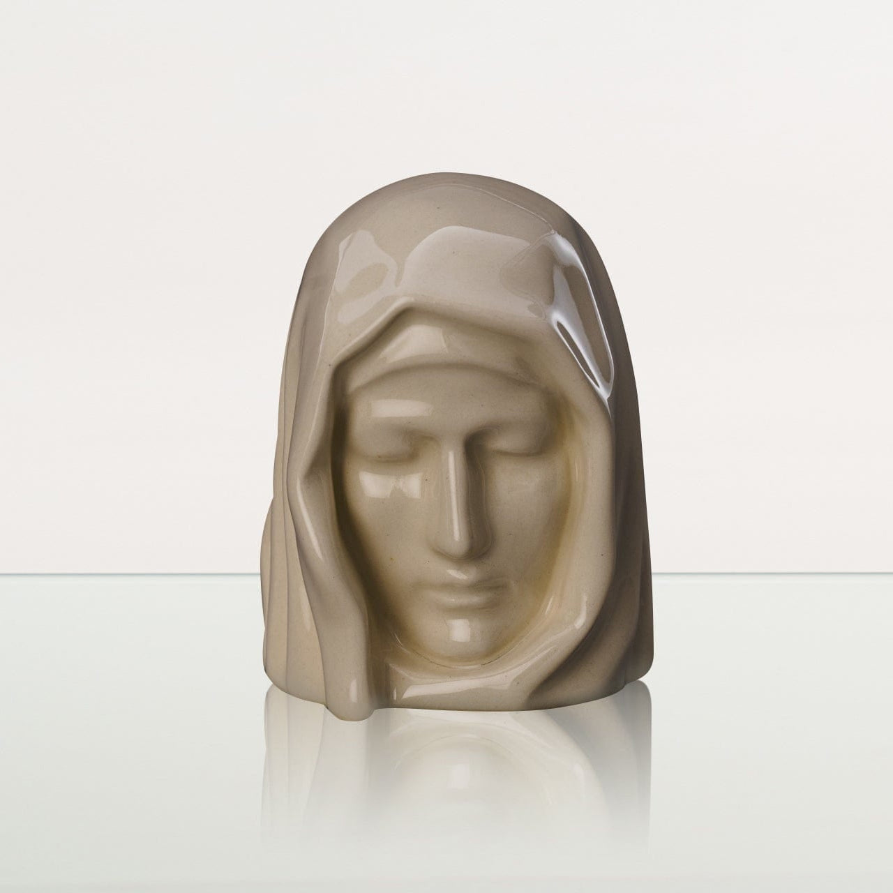 The Holy Mother Mini Urn for Ashes in Cream