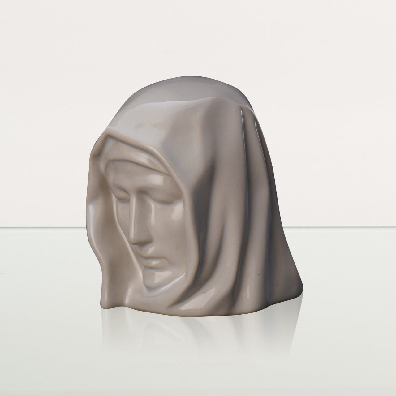 The Holy Mother Mini Urn for Ashes in White