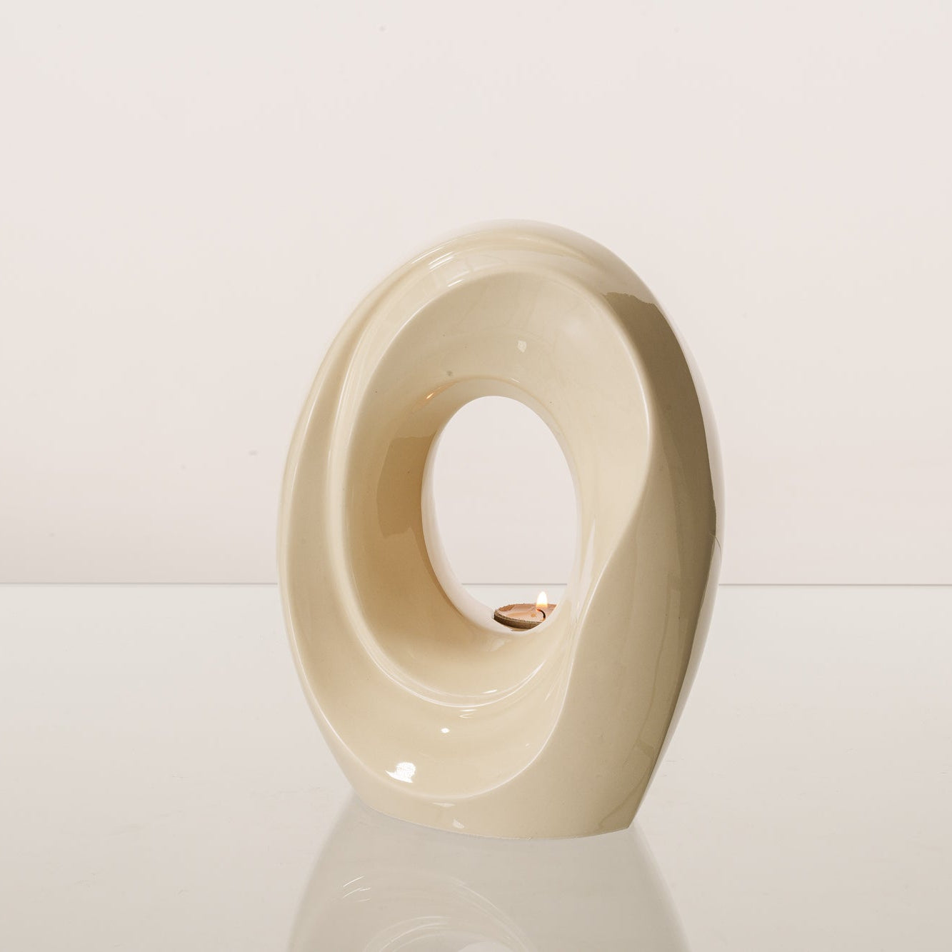 The Passage Medium Urn for Ashes in Cream
