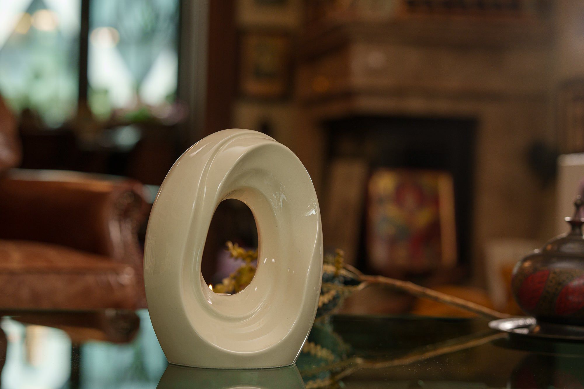 The Passage Medium Urn for Ashes in Cream