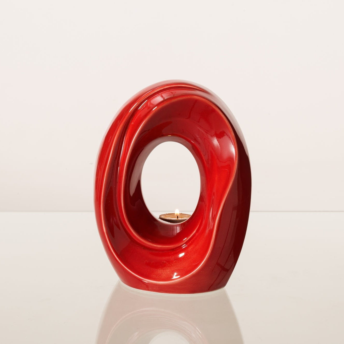 The Passage Medium Urn for Ashes in Red