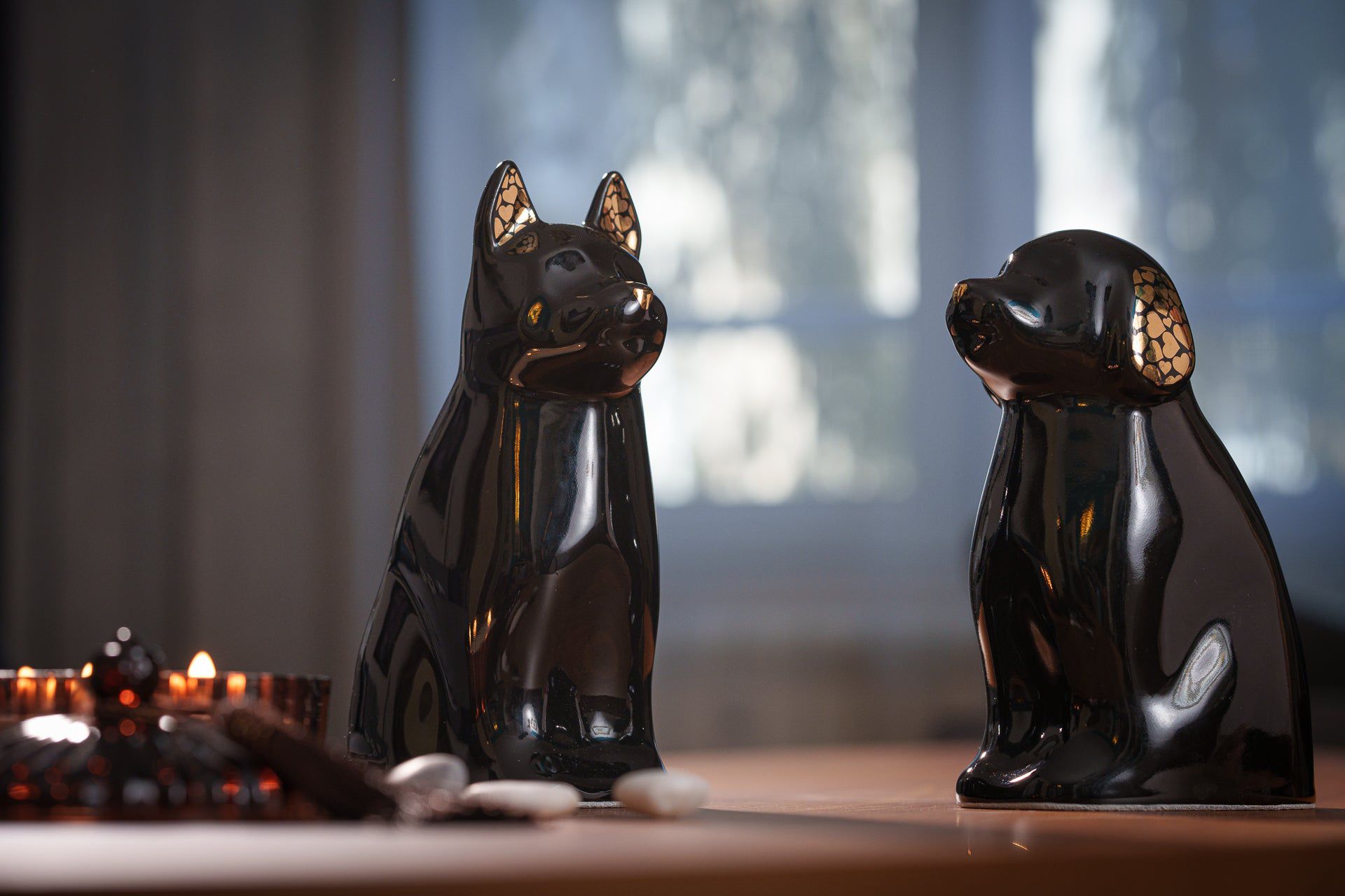 Barkley Dog Pet Urn for Ashes in Black