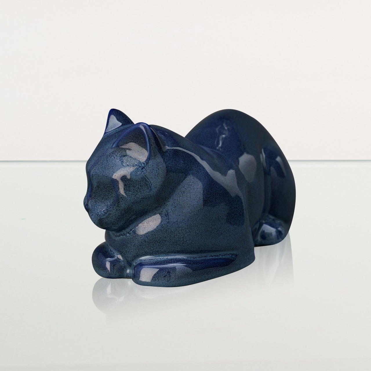 Lying Cat Urn for Ashes in Blue