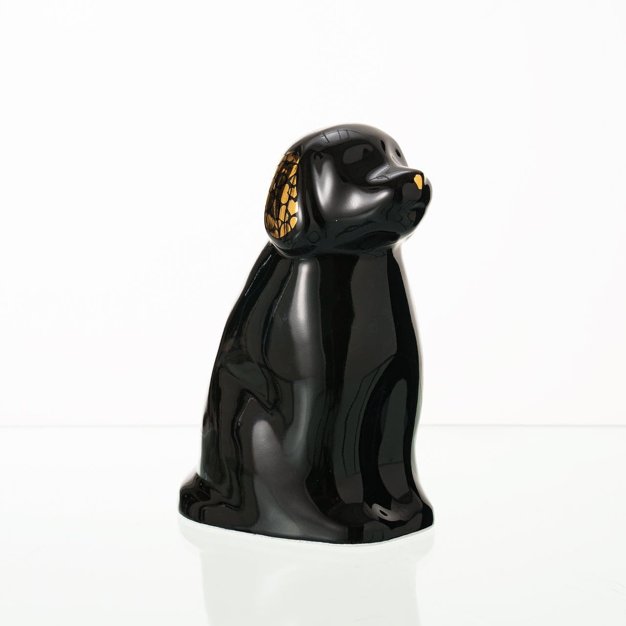 Cuddle Dog Pet Urn for Ashes in Black