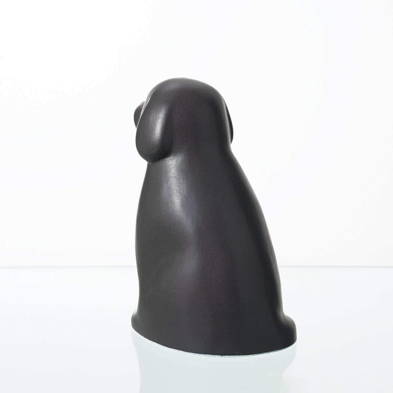 Cuddle Dog Pet Urn for Ashes in Matte Grey
