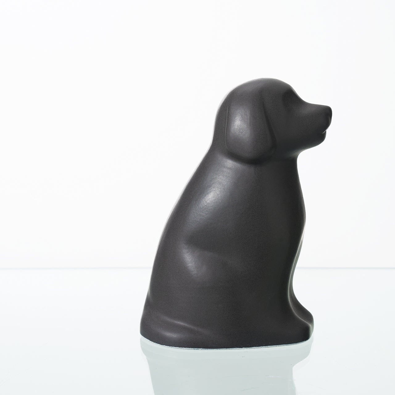 Cuddle Dog Pet Urn for Ashes in Matte Grey
