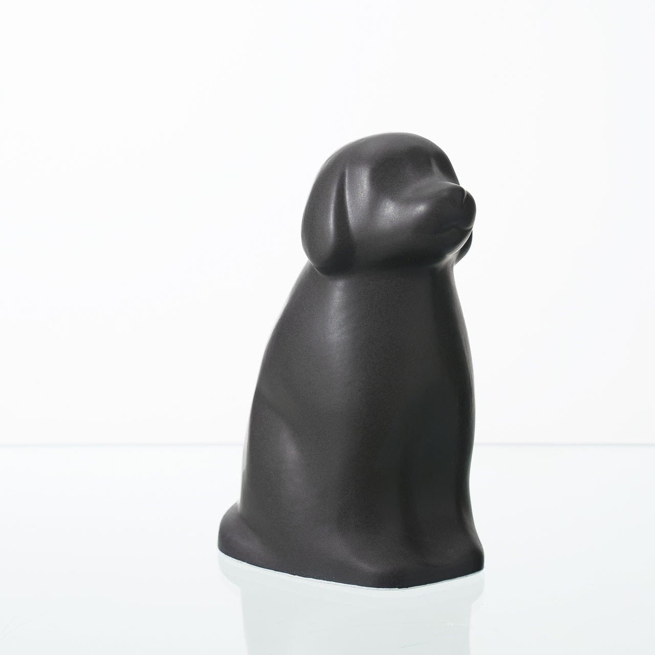 Cuddle Dog Pet Urn for Ashes in Matte Grey