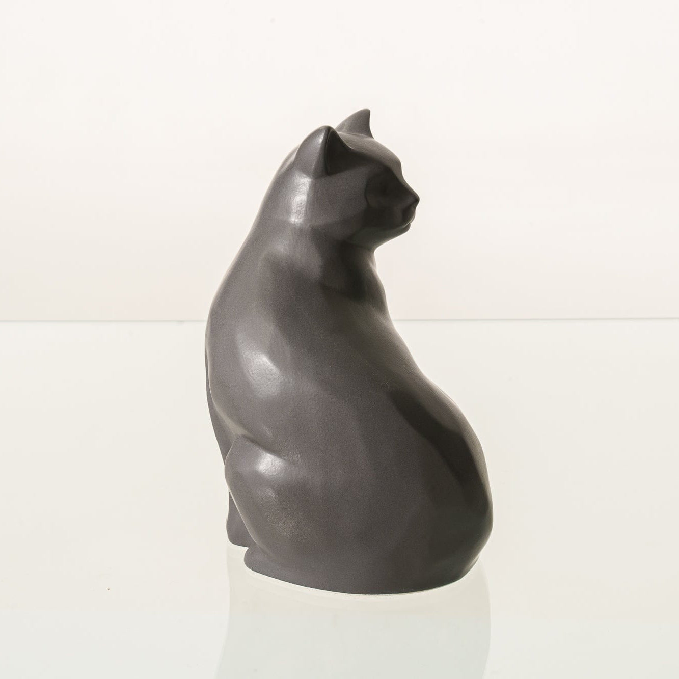 Felix Cat Urn for Ashes in Matte Grey