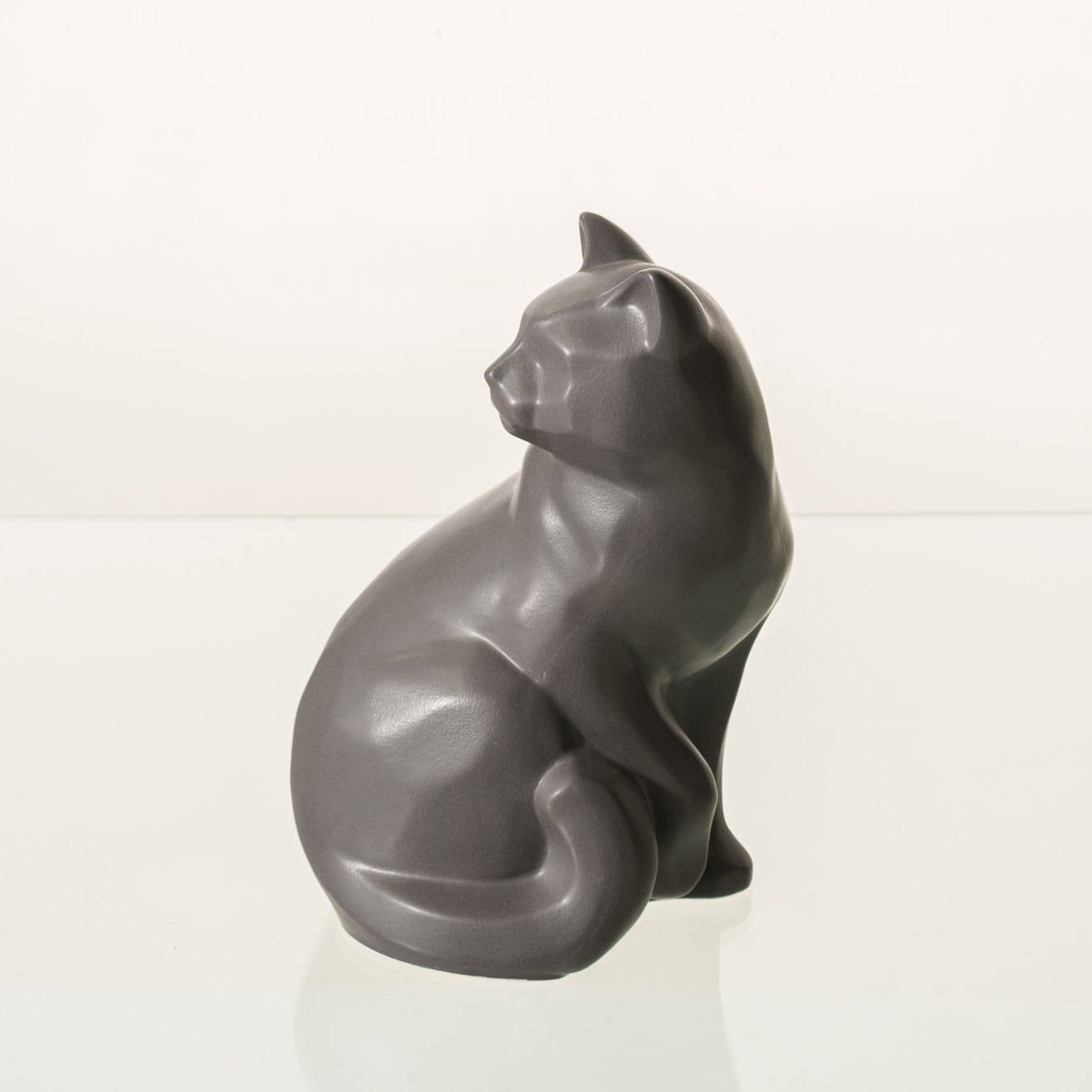 Felix Cat Urn for Ashes in Matte Grey