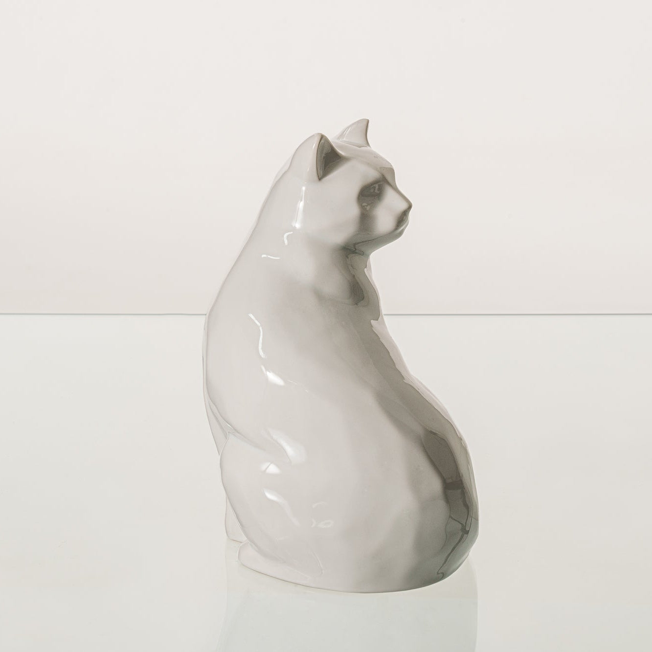 Felix Cat Urn for Ashes in White
