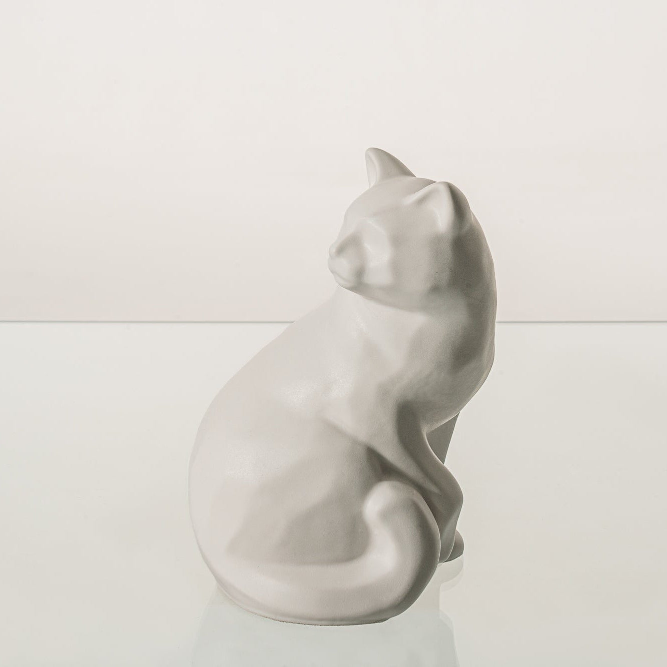 Felix Cat Urn for Ashes in Matte White