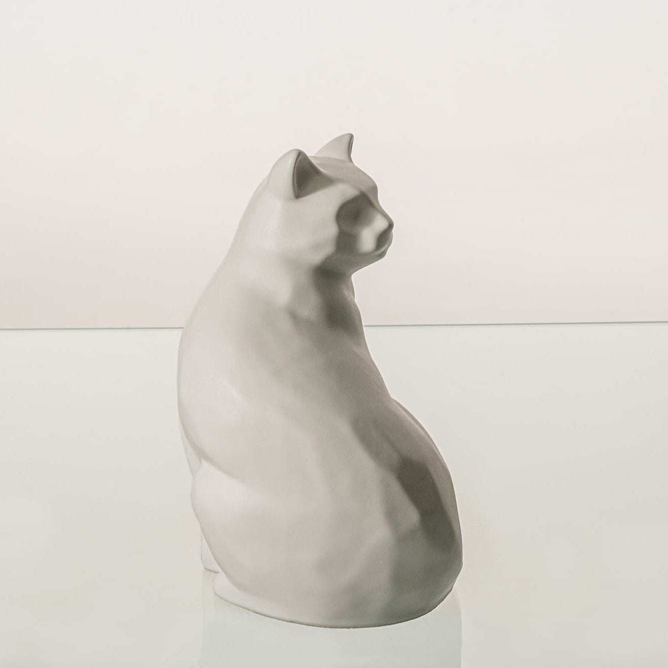 Felix Cat Urn for Ashes in Matte White
