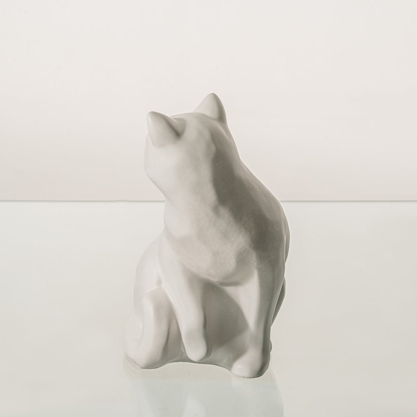 Felix Cat Urn for Ashes in Matte White