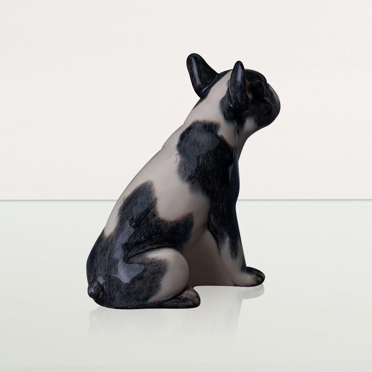 French Bulldog Pet Urn for Ashes in Black and White
