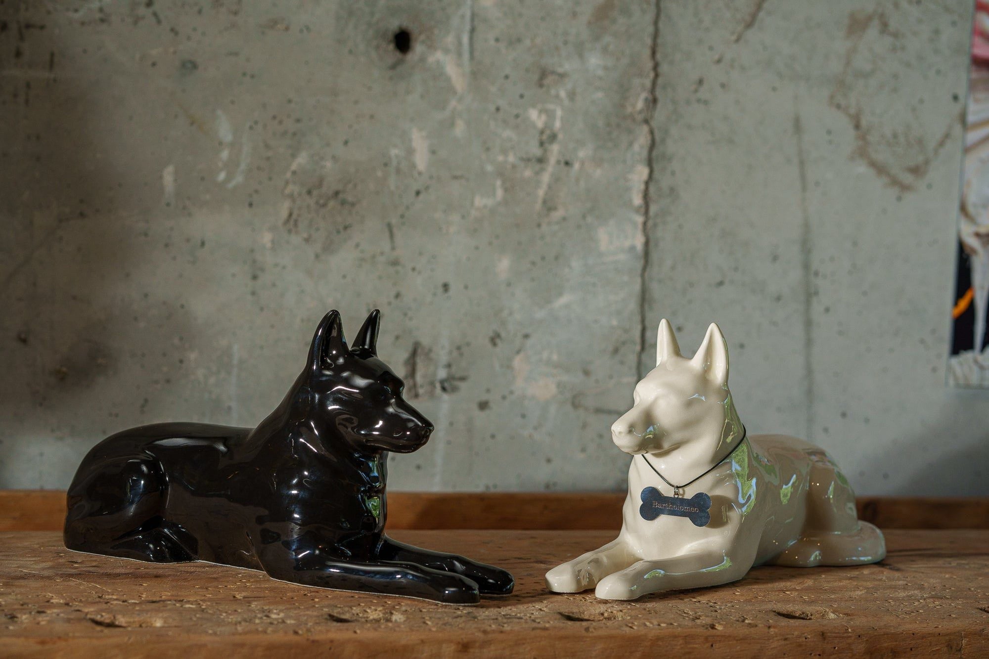 German Shepherd Pet Urn for Ashes in Brown