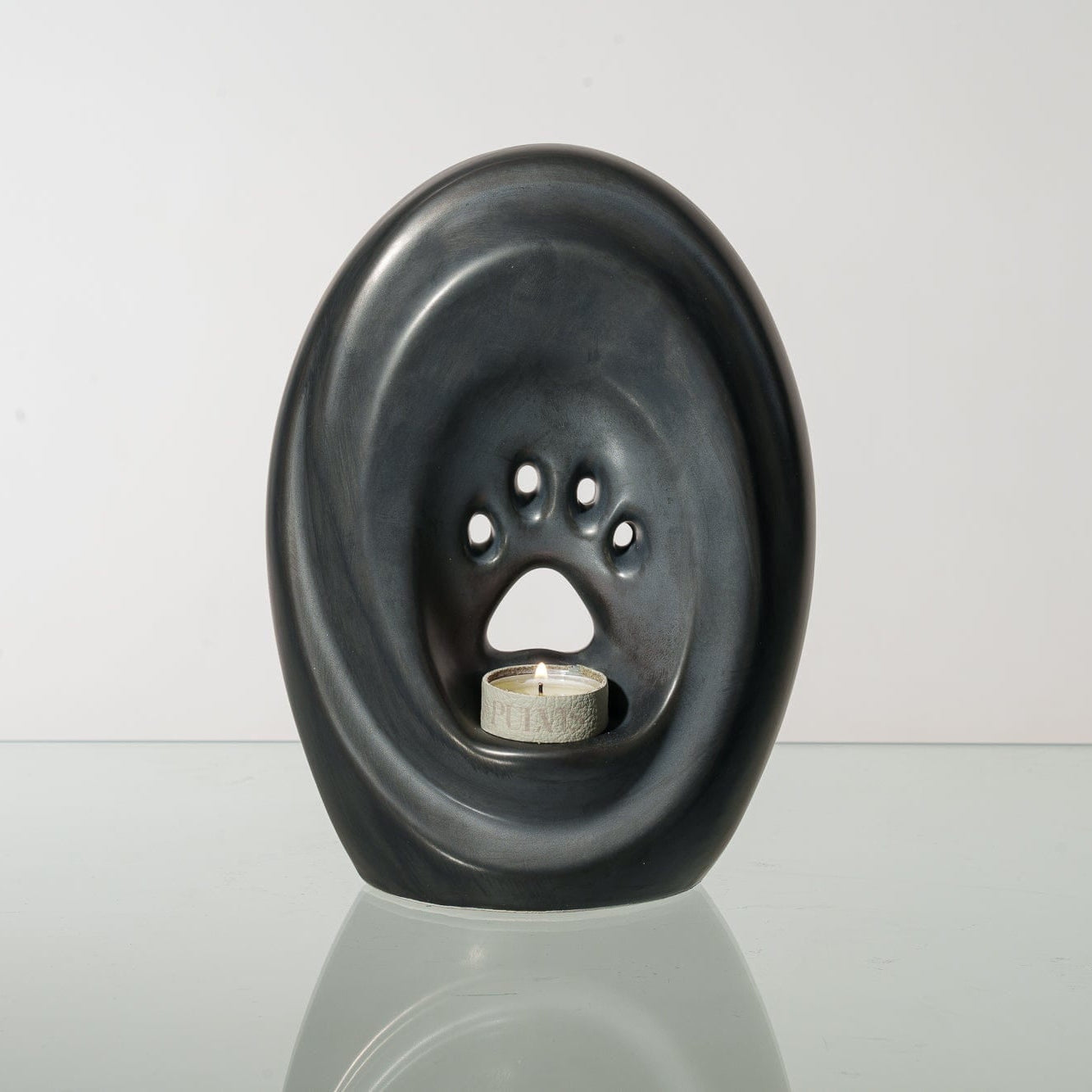 Paw Pet Urn for Ashes in Matte Black