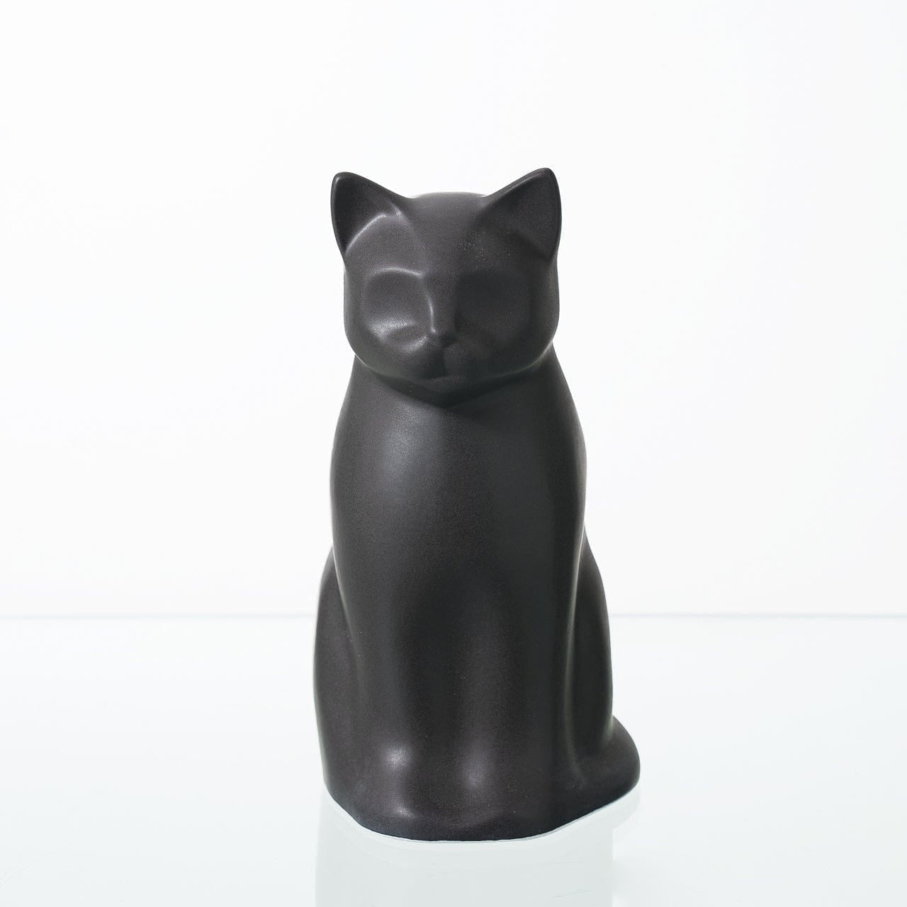 Meow Cat Pet Urn for Ashes in Matte Grey