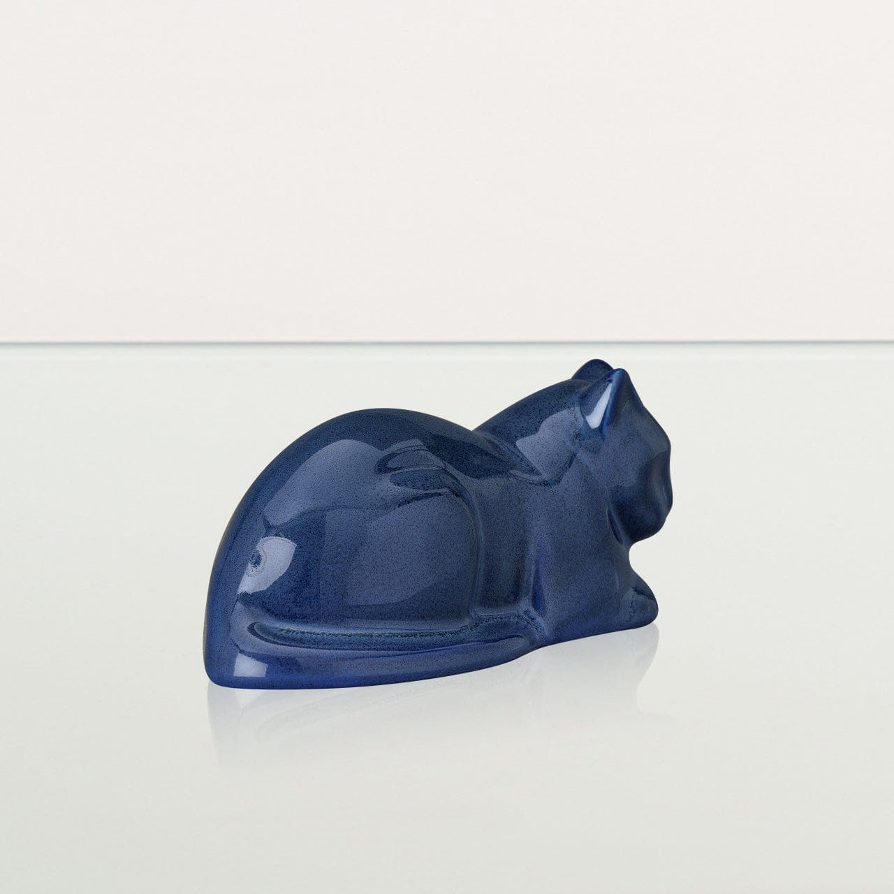 Laying Cat Mini Urn for Ashes in Blue