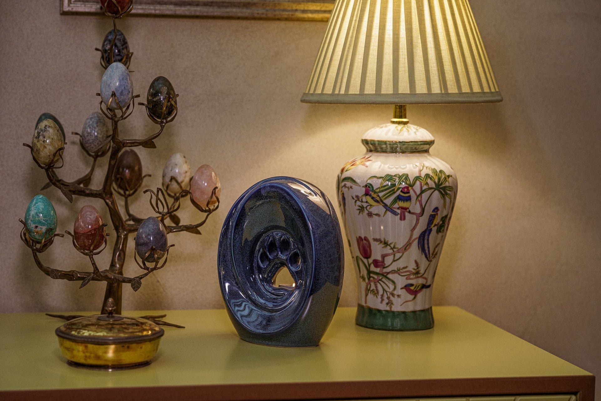 Paw Pet Urn for Ashes in Blue