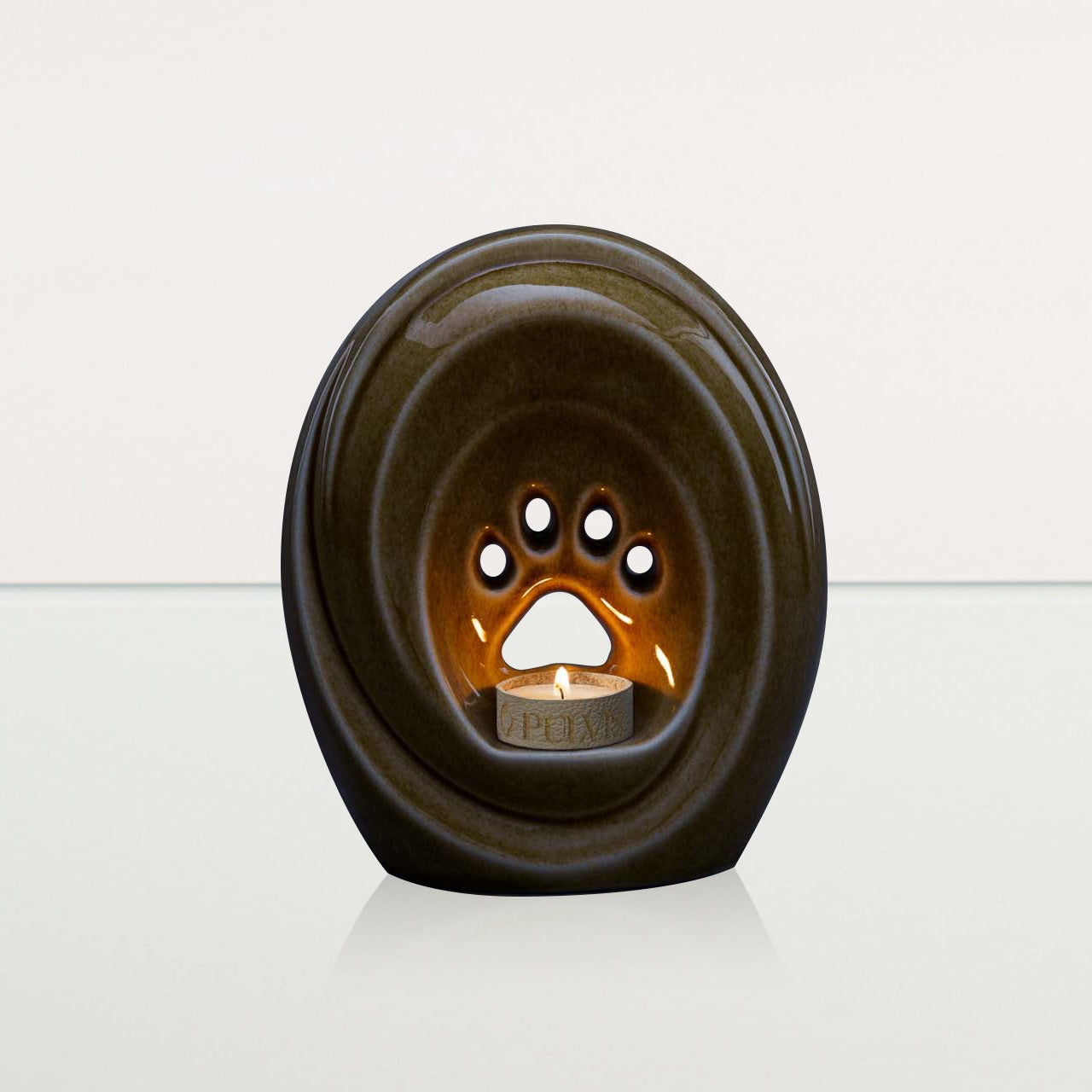 Paw Pet Urn for Ashes in Dark Sand