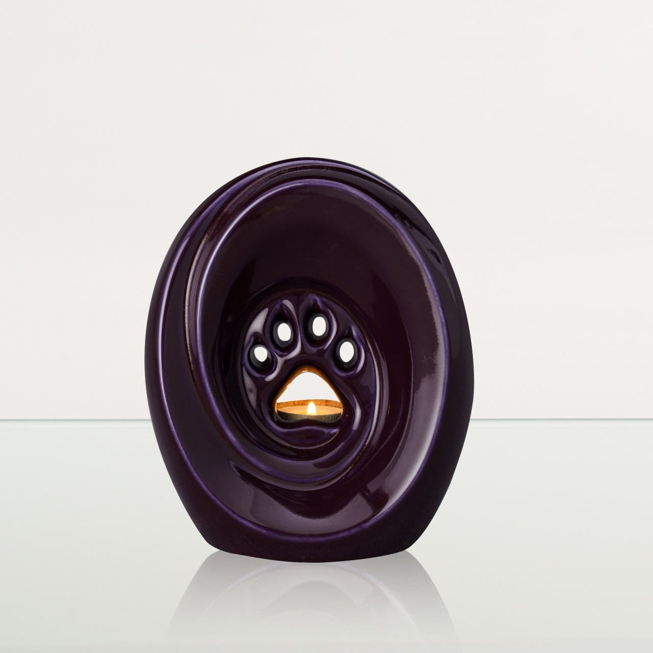 Paw Pet Urn for Ashes in Purple