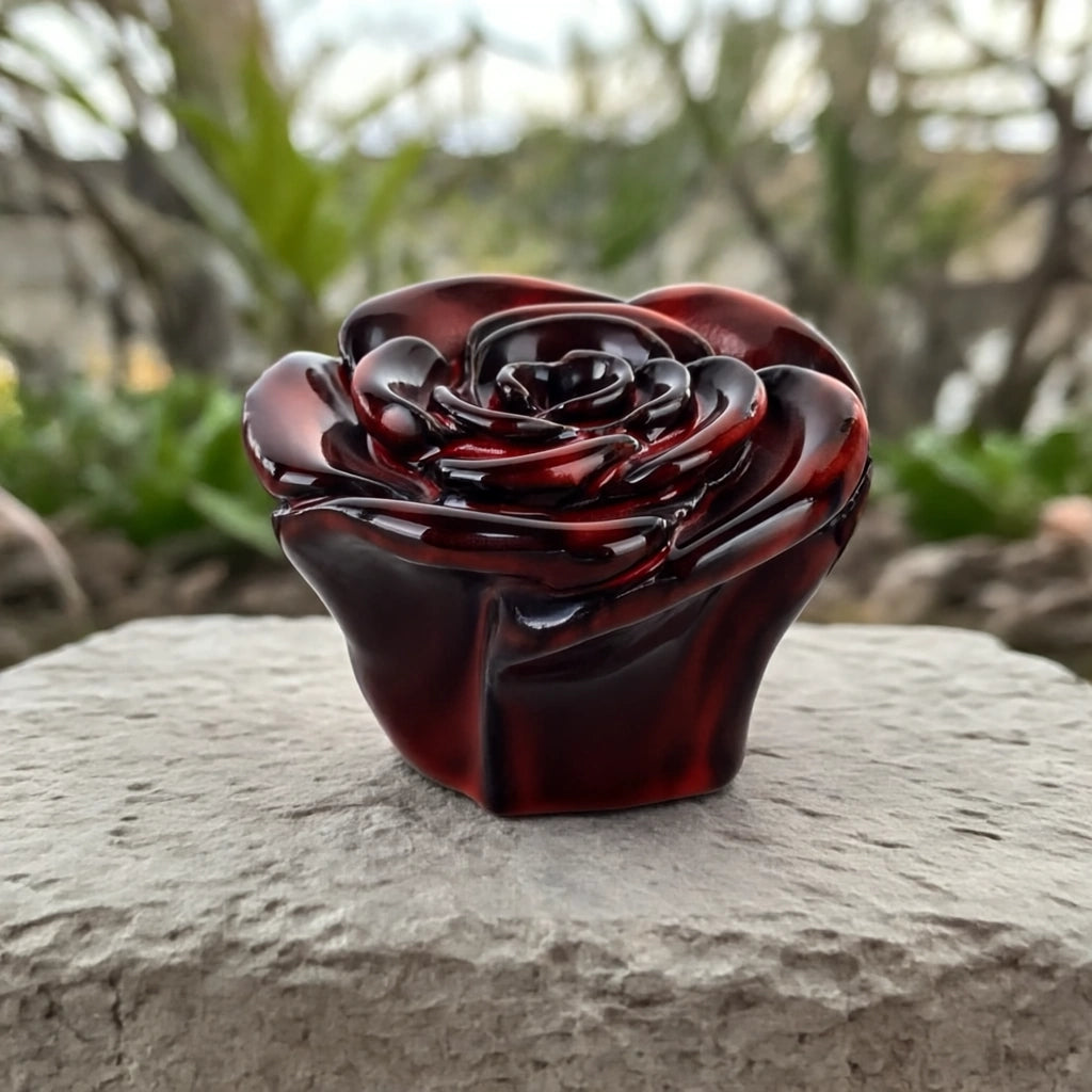 Rose Keepsake Urn for Ashes in Red