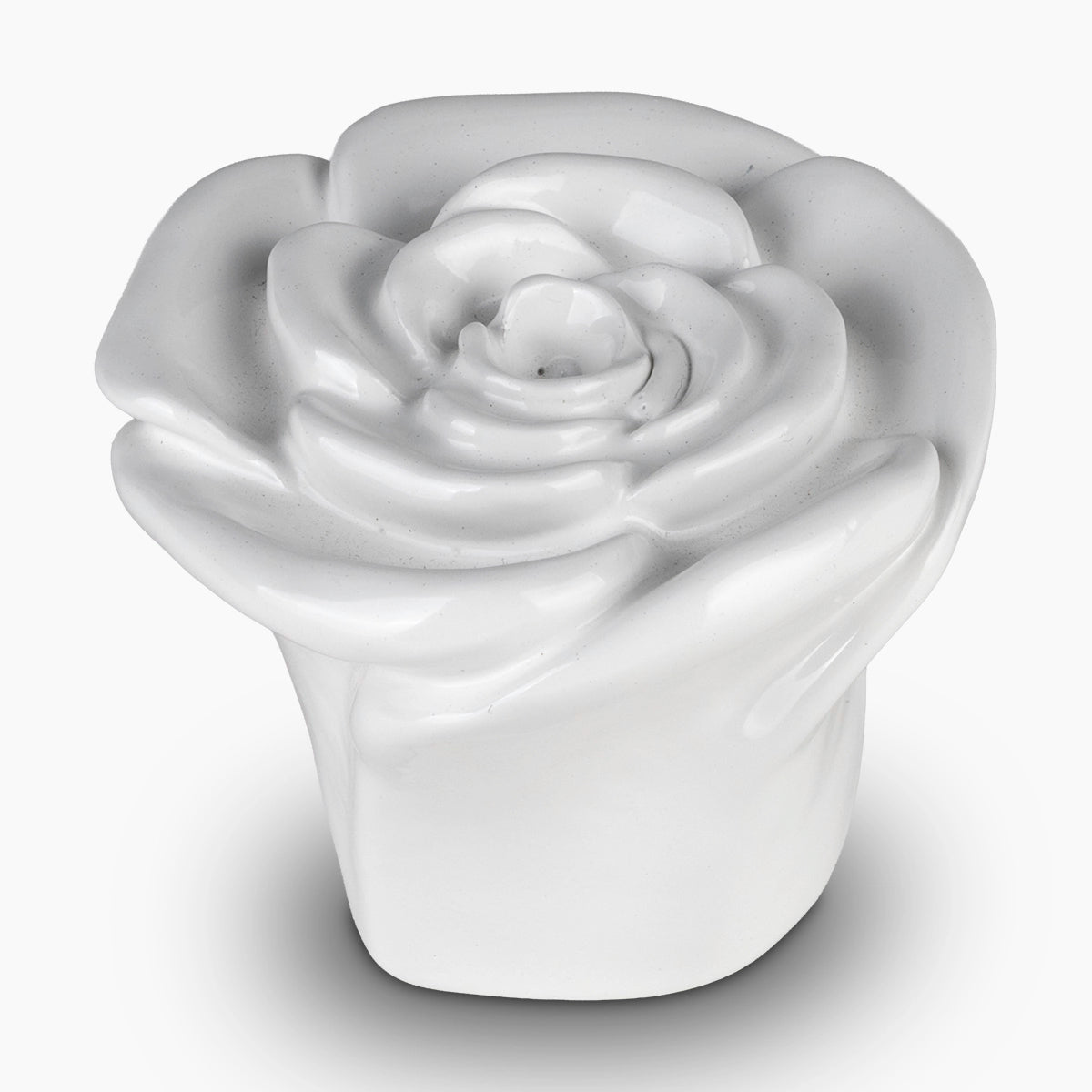 rose keepsake urn for ashes in white