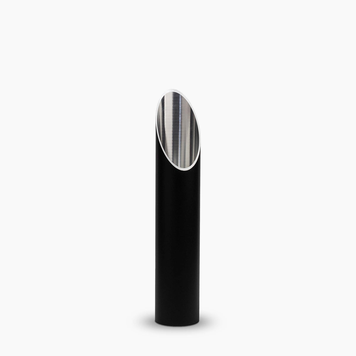 stainless steel aluminium memorial garden urn ornament in black small
