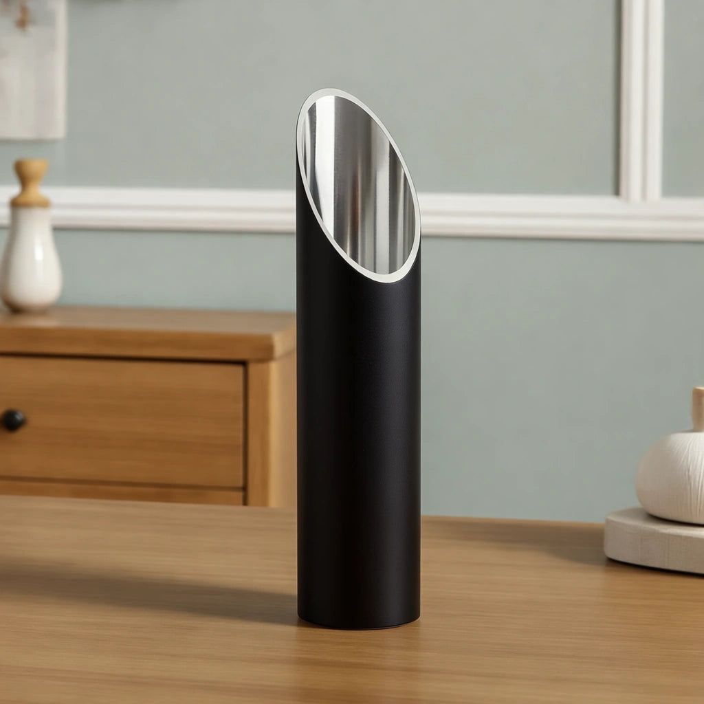 Stainless Steel Memorial Candle Urn for Ashes in Black - Large