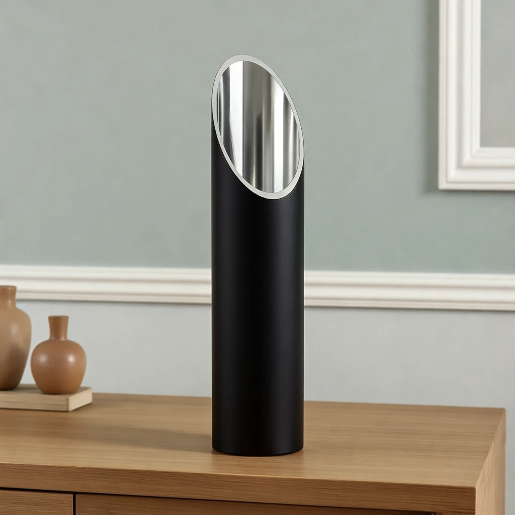 Stainless Steel Memorial Candle Urn for Ashes in Black - Large