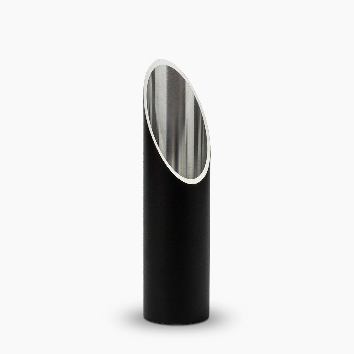 stainless steel memorial candle urn for ashes in black medium