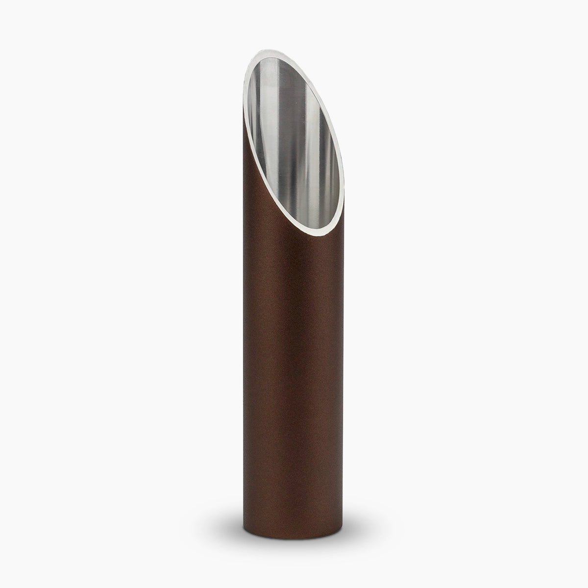 stainless steel memorial candle urn for ashes in brown large