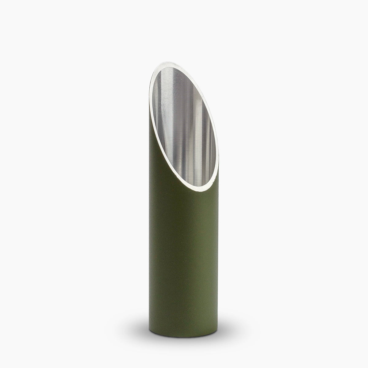 stainless steel memorial candle urn for ashes in green medium
