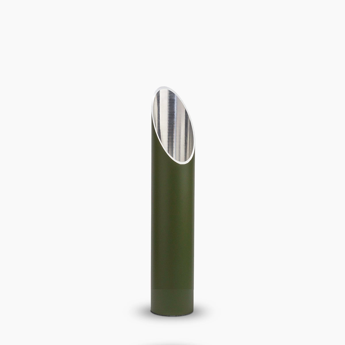 stainless steel memorial garden urn ornament in green small