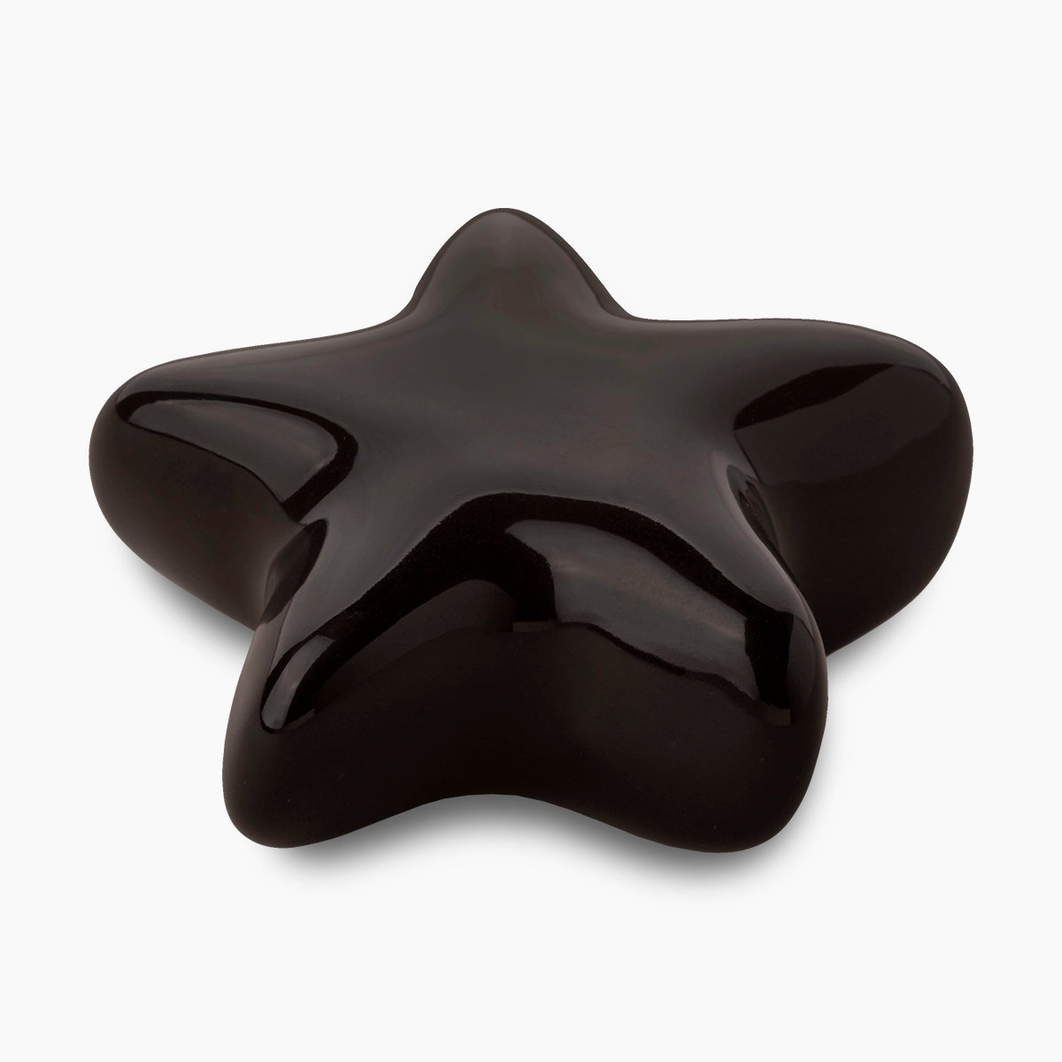 star keepsake urn for ashes in black