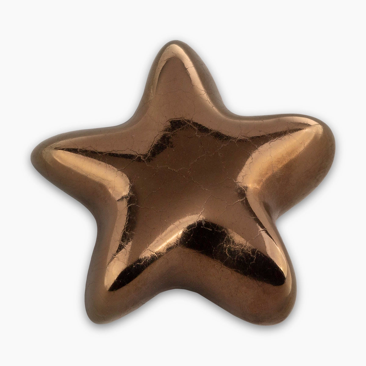 star keepsake urn for ashes in bronze top view
