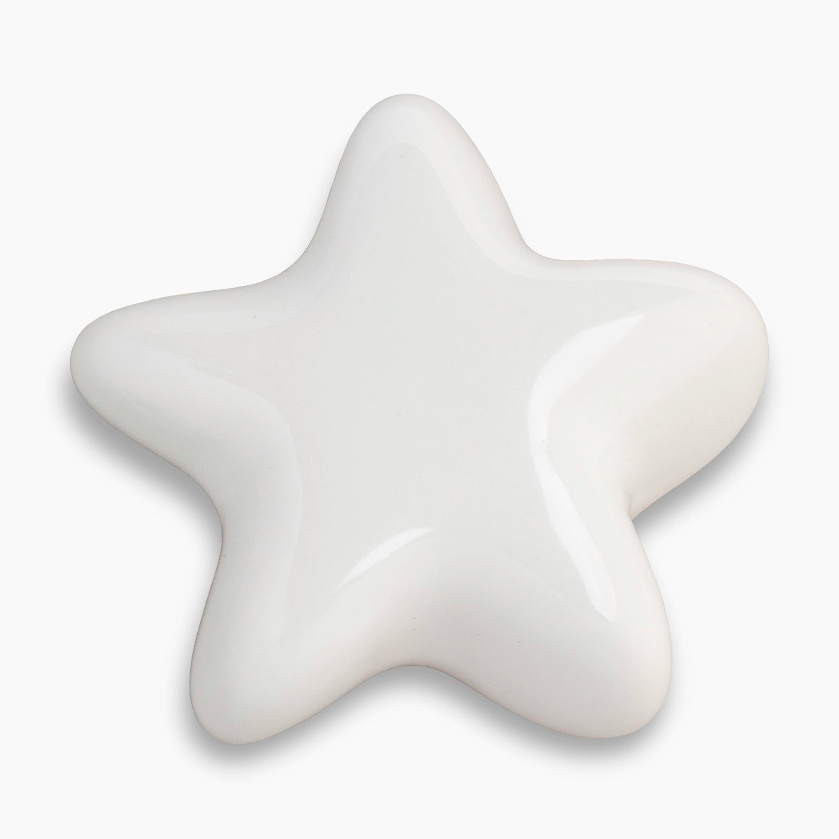 star keepsake urn for ashes in white top view